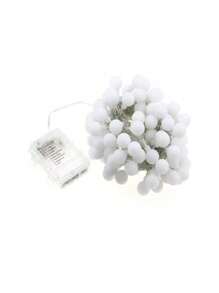 1入組swinkle小燈泡串燈,插頭式妖精串燈防水,可擴展,適用於室內、室外、婚禮派對、新年、花園裝飾,暖白色 - 白色 - 查看 7