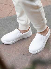 STQ Slip On Shoes For Women Comfort Fall Loafers Soft Business Casual Sneakers - TRẮNG - Xem 1
