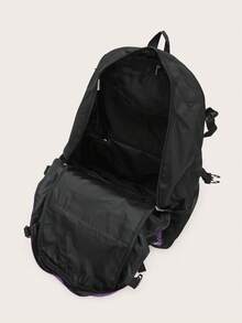 1個紫色40l徒步旅行背包/露營背包,男女適用,帶有可調節胸部和臀部帶,適合登山旅遊 - 紫色 - 查看 6