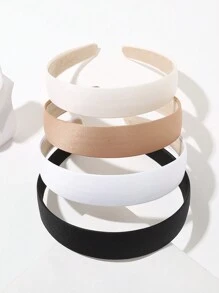 1 pieza/4 piezas Diadema minimalista de unicolor apta para el atuendo diario, diadema, accesorio para el cabello