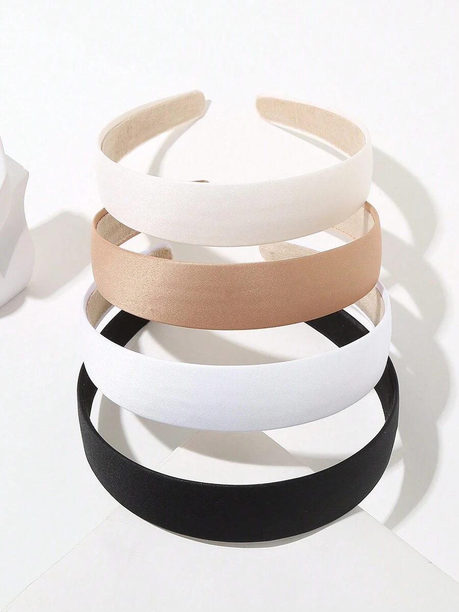 1 pieza/4 piezas Diadema minimalista de unicolor apta para el atuendo diario, diadema, accesorio para el cabello