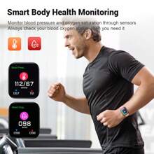 2024新款款男女通用矽膠運動智慧手錶,可接聽/撥打電話,追踪心率/睡眠/血壓/血氧濃度/步數/燃燒卡路里/距離,接收來電和訊息通知,多功能,1.85寸高清全觸摸顯示屏,兼容android和ios系統 - 粉色 - 查看 11