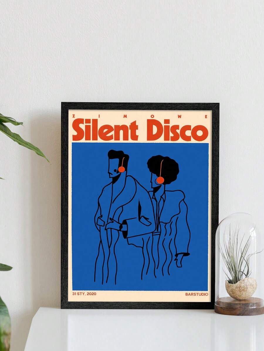 1pc Retro Card Poster Decor With English Letters Print For Wall - Multicolor - View 1