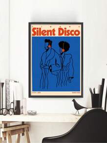 1pc Retro Card Poster Decor With English Letters Print For Wall - Multicolor - View 2