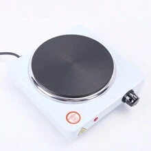 迷你電爐,5檔可調,材料,家用電器,可調節便攜式燃燒器電爐,炊具,廚房用具,廚房配件廚房用品小廚房電器 - 白色 - 查看 5