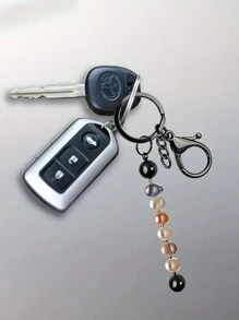 1 件不銹鋼珠鑰匙圈簡約風格鑰匙圈空白串珠鑰匙扣不銹鋼鑰匙扣環錢包包背包吊飾珠寶製作工藝配件女式女孩生日感恩節聖誕禮物 - 銀色 - 查看 4