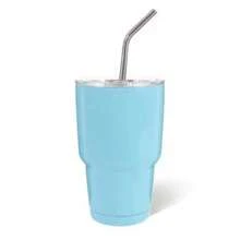 2oz Mini Liquor Cup/Espresso Cup/ Cup With Attractive Design Straw Cup - Baby Blue - View 1
