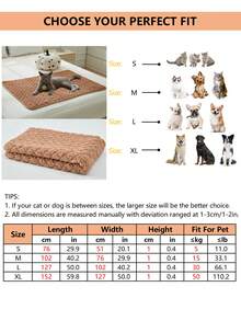 1pc Plush Solid Color Quilted Thermal Gathering Pet Mat With Non-slip Bottom For Big/medium/small Cats & Dogs To Sleep On Winter - Coffee Brown - View 11