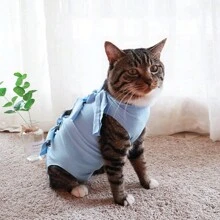 1pc Breathable Cat Spay Neuter Surgery Recovery Suit Kitten Weaning Clothes - Blue - View 8