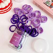 50pcs Jar Packed Small Elastic Hair Bands - Multicolor - View 6