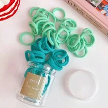 50pcs Jar Packed Small Elastic Hair Bands - Multicolor - View 9