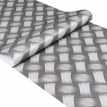 灰色紋理壁紙自粘式草布壁紙裝飾卧室客廳櫥櫃可拆卸式乙烯基薄膜易於貼牆改革,架子櫥櫃專用