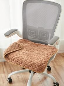 1pc Plush Solid Color Quilted Thermal Gathering Pet Mat With Non-slip Bottom For Big/medium/small Cats & Dogs To Sleep On Winter - Coffee Brown - View 3