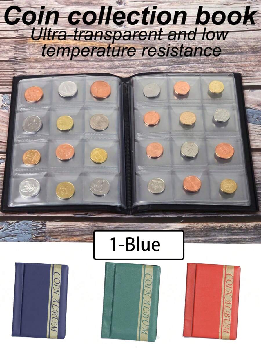 10頁專用專輯,120個收納槽：收藏家的完美禮物！（不包括）（藍色） - 藍色 - 查看 1