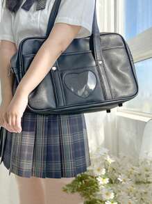 Bolsa De Uniforme De Gran Capacidad, Una Bolsa Escolar Versátil Para El Uso Diario - Negro - Ver 2