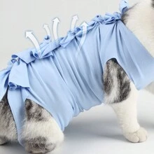 1pc Breathable Cat Spay Neuter Surgery Recovery Suit Kitten Weaning Clothes - Blue - View 3