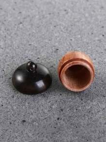 黑胡桃木和橡子可擰下 Diy 掛件鑰匙扣汽車裝飾掛件,木製製藥盒迷你檀香救援木製藥盒,便攜式密封罐戶外感恩節禮物,聖誕禮物,聖誕配件,聖誕裝飾