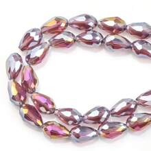 5x7 毫米淚滴形玻璃珠帶孔,diy 珠寶製作材料,流蘇水晶玻璃珠用於串珠時尚手鍊、項鍊、服裝裝飾配件