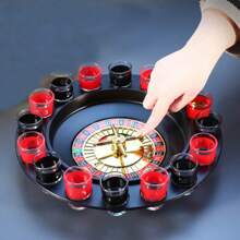 1pc Russian Roulette Drinking Game, With 16 Shot Glasses, Perfect For Parties, Family Gatherings, Christmas Games - Multicolor - View 2