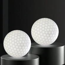 1 Piece 42.67mm 2 Packs New Golf Balls For Tournament Or Gift, Flashing Ball With Led Light, Colorful, Bright And Constantly Shining - White - View 1