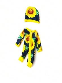 1入26cm / 10inch男女皆宜硅膠重生娃娃,配有衣服和帽子,兒童節完美禮物 - 黃色 - 查看 5