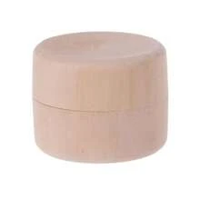 Round Wooden Storage Boxes Ring Box Vintage decorative Natural Craft Jewelry box Case Wedding Accessories - Beige - View 1