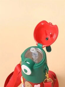 1pc Newly Launched Cartoon Fun Straw Bouncing 304 Stainless Steel Belly Cup With Strap Outdoor Sports Water Bottle - Multicolor - View 5