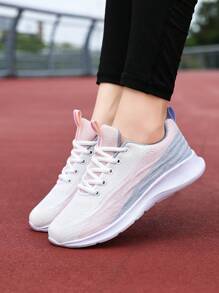 2023年夏季女士透氣網面輕便休閑運動鞋,時尚,耐用,防滑 - 粉色 - 查看 6