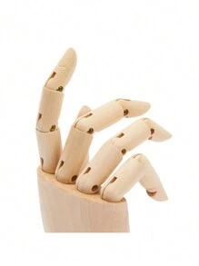 Bright Creations Wooden Hand Model, 7 in Right Hand Art Mannequin Figure with Posable Fingers for Drawing School, Practice, Supplies, Hand Jewelry Display, Decoration, Sketching