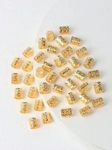 40 件金色梅花风格发环，女士/女孩装扮发饰