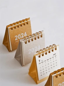 1 件随机简易迷你台历（2024 年）、返校日、学校用品 - 彩色 - 查看 9