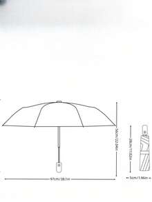 1pc Cartoon Sun & Rain Dual-Use Anti-Uv Folding Umbrella With Floral Print - Multicolor - View 2