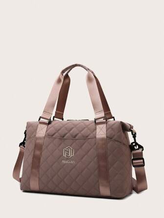 Brown Luggage Storage Bag, Light Folding, Enlarged, Carrying Travel Weekend And Overnight Bag, Weekend Bag Hospital Bag Back To School For Travel Gym Bag For Camping Cruise Essentials For Hiking Back To School For Summer Travel Bag For Suitcase Duffle Bag Duffel Bag For Luggage Carry On Bag College Bag Luggage Bags Weekender Bag Holiday Winter Bag For School School Accessories School Stuff