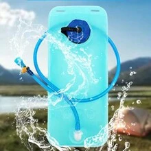1個2l自行車戶外水袋,可攜式旅行行走折疊藍色飲用袋 - 藍色 - 查看 1