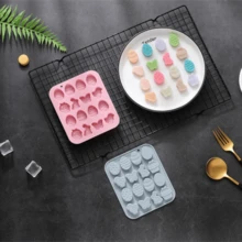 1入組復活節矽膠模具,16個凹槽,包括兔子、蝴蝶、彩色蛋設計,適用於巧克力、烘焙、蛋糕製作 - 粉色 - 查看 5