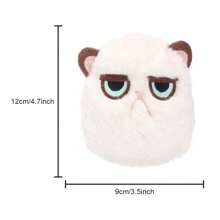 毛絨玩具背包飾品貓咪毛絨填充動物玩具12cm帶夾子 - 杏色 - 查看 2