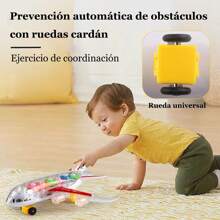 透明電動飛機玩具,適合兒童 - 白色 - 查看 4