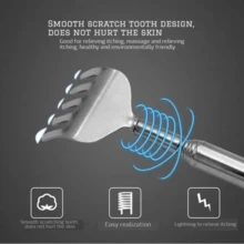 Stainless Steel Extendable Pen Shaped Back Scratcher, Portable Gentleman's Scratch Tool - Silver - View 5