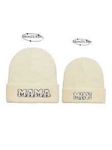 親子母親信封迷你帽子雙包裝 - 白色 - 查看 2