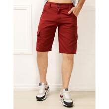 Men Shorts - Burgundy - View 2