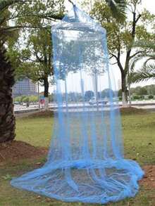 1pc Blue Mosquito Net, Large Double Bed Net Canopy, For Summer - Blue - View 4