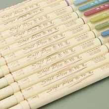 3 件/盒軟毛筆閃光書法毛筆,新色國畫書寫軟毛筆,學校辦公用品文具