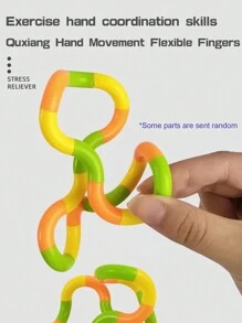 1 件裝多色感官減壓玩具,適合青少年、成人、亞斯伯格症患者,採用柔軟、扭曲設計;非常適合聖誕節、萬聖節、感恩節禮物;顏色隨機出貨 - 彩色 - 查看 3