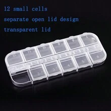 5pcs Transparent Nail Art Accessory Storage Box With Long Slots, 12 Compartments In Each Strip - 12-compartment storage box - View 10