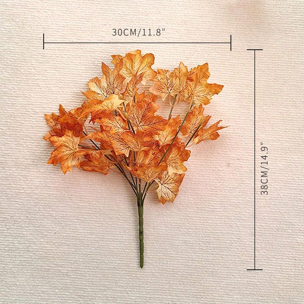 Artificial Maple Leaves Branches Faux Fall Fake Autumn Leaves for