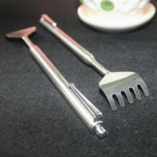 Stainless Steel Extendable Pen Shaped Back Scratcher, Portable Gentleman's Scratch Tool - Silver - View 7