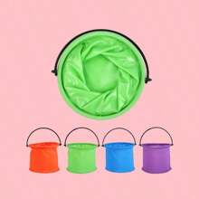 1個具有隔間的可摺疊式水桶,適用於筆刷清潔和調配顏色,適用於藝術繪畫 - 綠色 - 查看 2