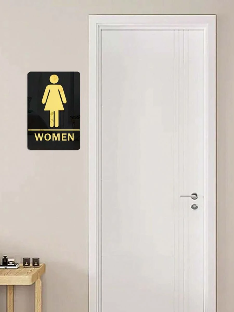 Men & Women Restroom Sign Bathroom Door Signage For Office, Business ...