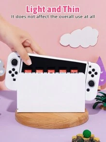 1 个 Switch 底座保护套,兼容 New Switch 第二代 - 7.9 英寸/Switch OLED、Switch 底座保护套、NS 底座外壳、游戏卡收纳盒、Switch 配件装饰,保护套可容纳 5 张游戏卡,保护底座免受划痕和灰尘侵害,是游戏爱好者的首选礼物 - 白色 - 查看 7