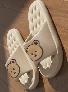 Bear Non-Slip Sandal. Unisex Outdoor And Indoor Flip Flop. - Coffee Brown - View 1